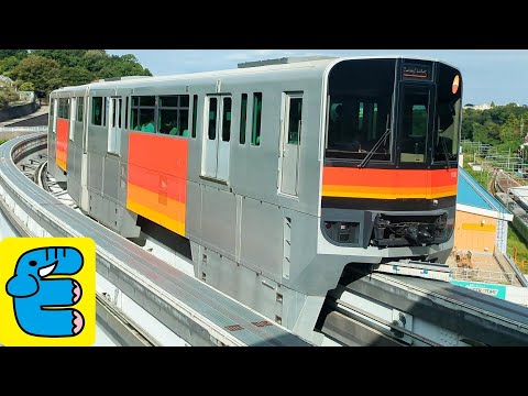 多摩都市モノレール1000系電車 中央大学・明星大学駅 多摩動物公園駅 立日橋 走行 Tama Intercity Monorail trains run through [English Subs]