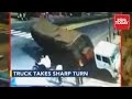 Caught on camera: Speeding truck crushes four people