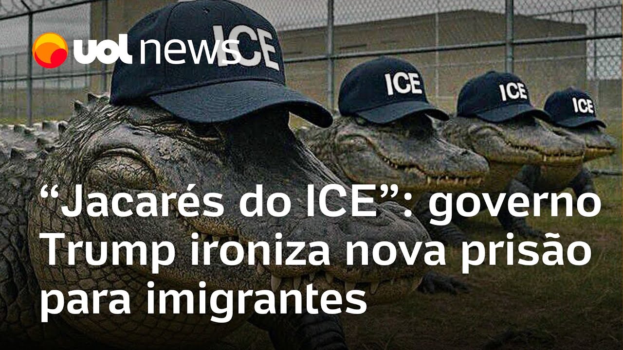 Governo Trump ironiza nova prisão para imigrantes na Flórida com imagem de IA de jacarés do ICE