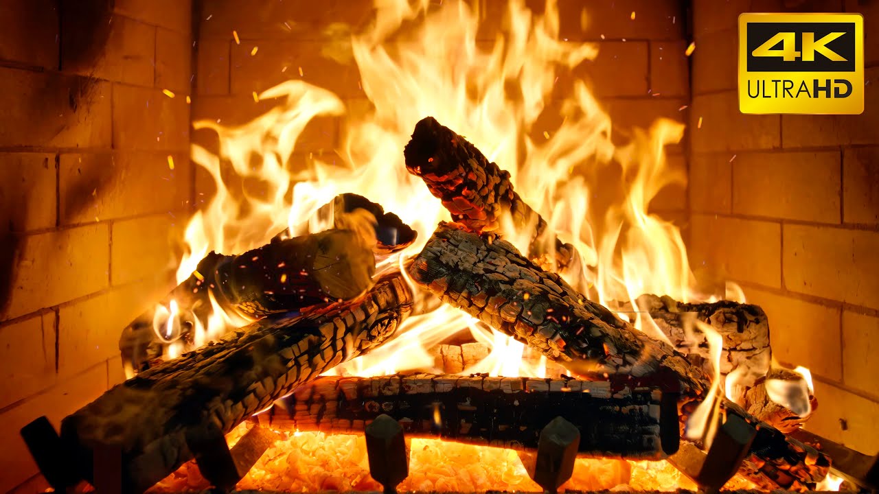 🔥 Cozy Fireplace Warmth: Flickering Flames, Gentle Crackles, and a Soothing Glow for Relaxation