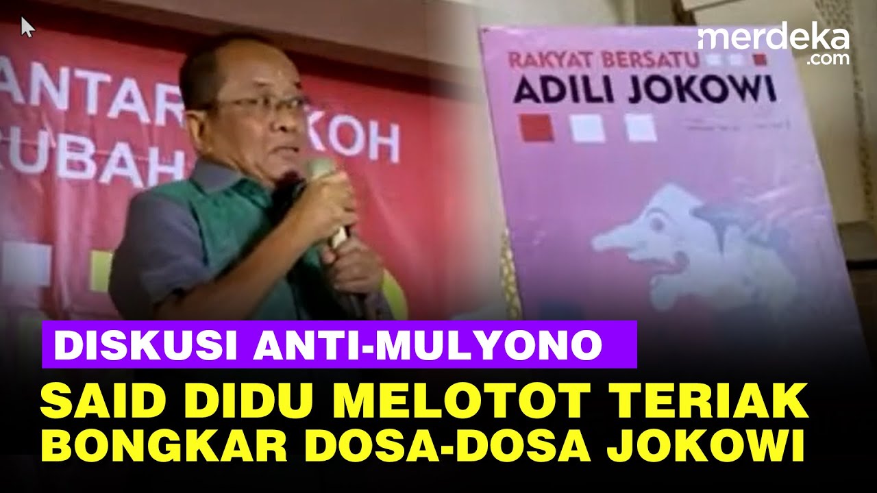 Said Didu Melotot Teriak Bongkar Dosa Besar Presiden Jokowi di Diskusi Anti-Mulyono