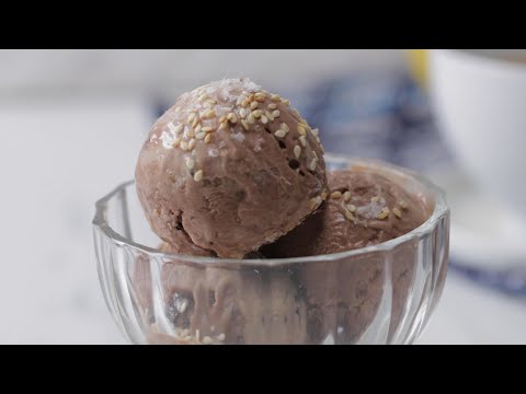 No-Churn Dairy-Free Chocolate Sesame Swirl Ice Cream ? Tasty
