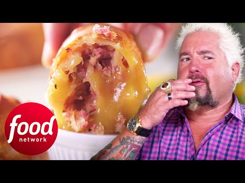 Guy Eats A Jewish Egg Roll That Goes Beyond Everything That He Expected | Diners, Drive-Ins & Dives