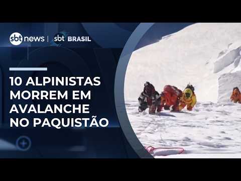 Avalanche mata 10 alpinistas no Paquistão; recordista mundial está entre as vítimas | #SBTBrasil