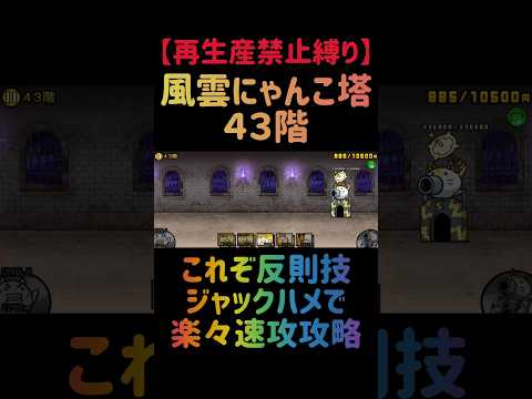 ジャック編成で風雲にゃんこ塔43階を効率的に攻略するポイント サムネイル