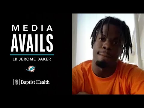 Jerome Baker meets with the media | Miami Dolphins video clip
