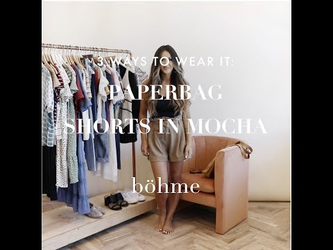 3 Ways to Wear It: Paperbag Shorts in Mocha