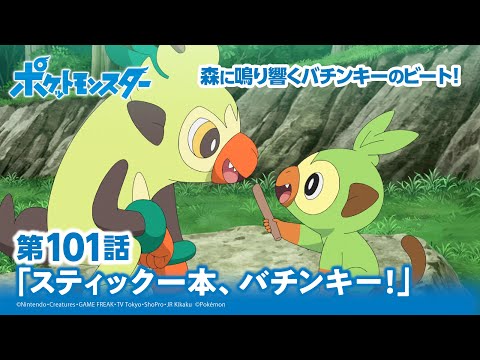 【公式】アニメ「ポケットモンスター」第101話「スティック一本、バチンキー！」（アニポケセレクション）