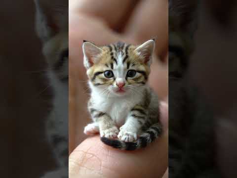 viral cute baby cat in human hand 📸 #cute #aishorts #animals #wildlife #motivation #youtubeshorts
