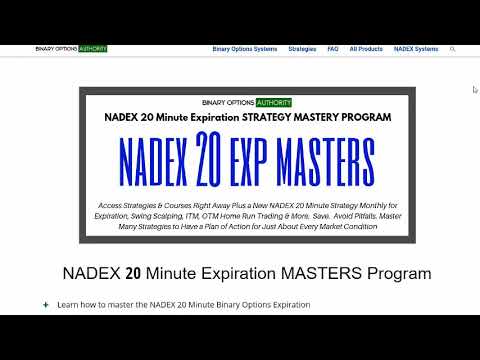 NADEX 20 Minute Expiration MASTERS Program Review