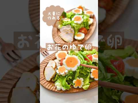 【お花のゆで卵】一度に大量作れる!可愛いゆで卵 #ゆで卵#デコごはん