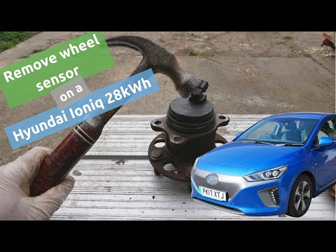 Hyundai Ioniq rear wheel/ABS sensor removal