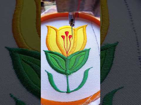 Watch This Flower Come to Life Through Embroidery! 🌷🧵✨