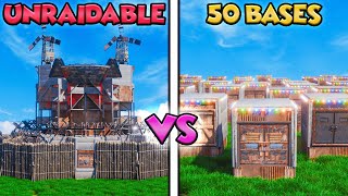 YouTube thumbnail for Max Mears's video titled 'Are 50 1x1's better than 1 Unraidable Base? - Rust'