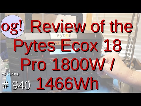 Review of the Pytes Ecox 18 Pro 1800M / 1466Mh (#940)