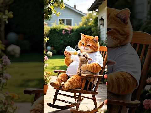 छोटी बिल्ली और बड़ा अल्पाका… जबरदस्त ट्विस्ट 😂🔥 #ai #cat #alpaca #shorts