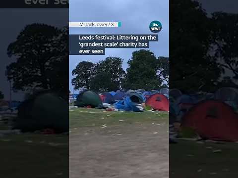 Charity slams littering at Leeds Festival #itvnews #news #leeds #leedsfestival #readingfestival