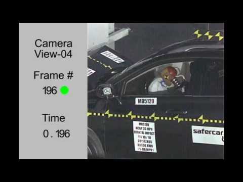 วิดีโอการขัดข้องการทดสอบ Lexus Rx ตั้งแต่ปี 2012