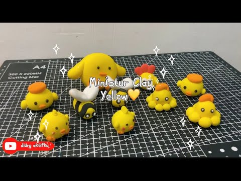 Membuat Clay Miniatur Yellow💛🟡🟨📒🌼🌻 CERAH BANGETT🫣