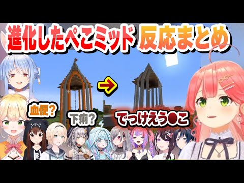 進化したぺこミッドを見たホロメンの反応まとめ【兎田ぺこら/白銀ノエル/桃鈴ねね/AZKi/さくらみこ/火威青/ホロライブ/切り抜き】