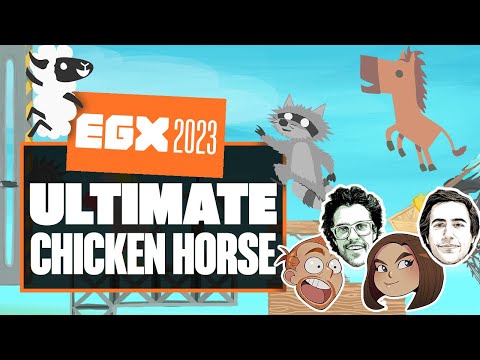Let's Play Ultimate Chicken Horse - VIDEO TEAM VS. EDITORIAL TEAM! - EGX 2023
