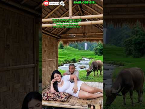 heavy rain in the village hut 🌧️natural rain sounds for sleeping #rain #asmrrain #villagelife