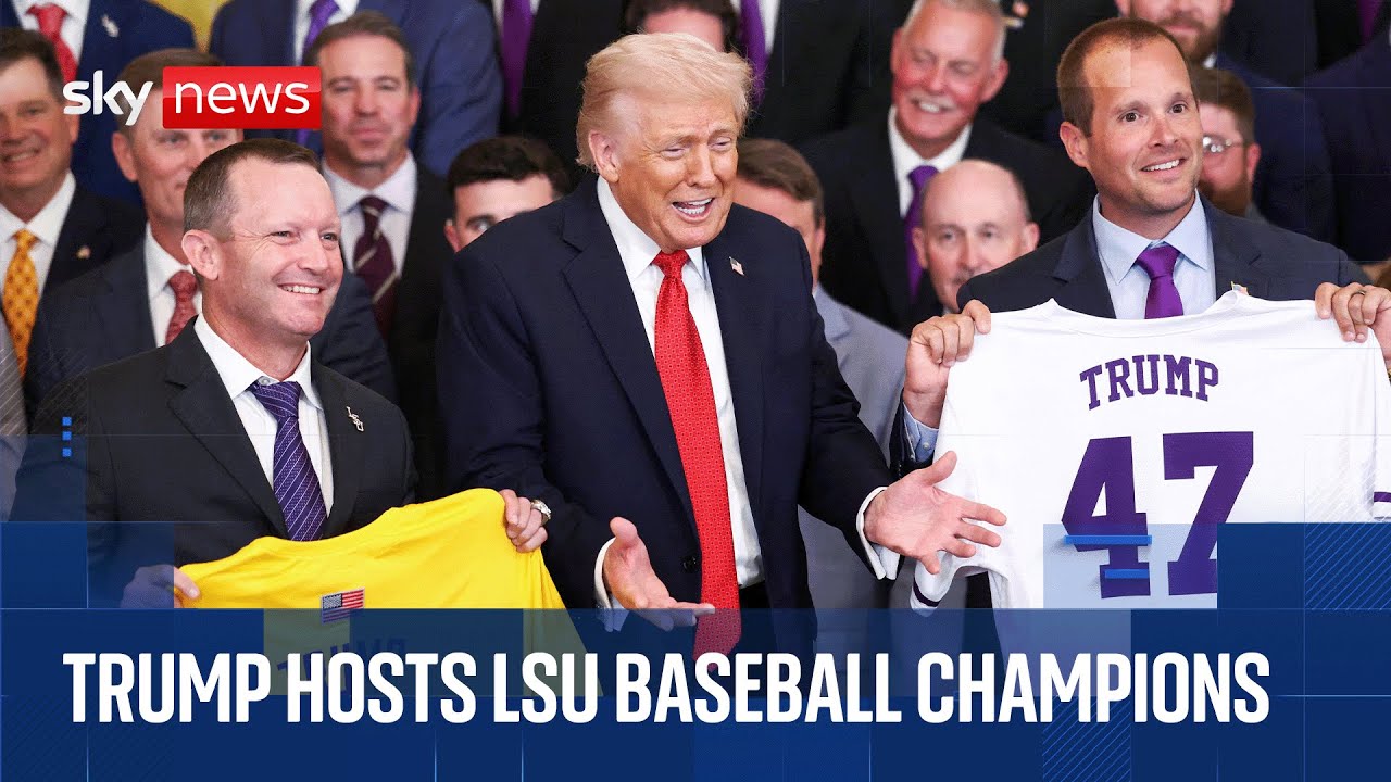 Trump welcomes LSU baseball champions to the White House