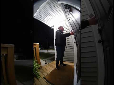 Drunk man stumbles up to strangers door! #ring #doorbell #viral #crazy #subscribe #funny