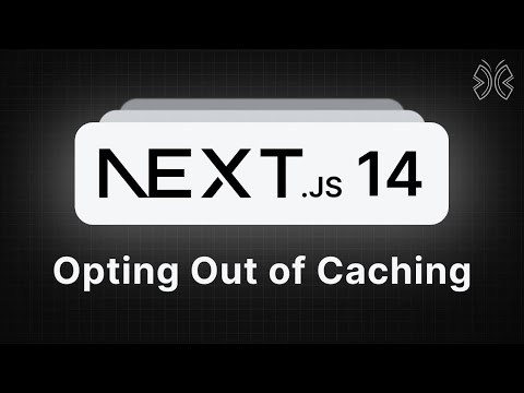 Next.js 14 Tutorial - 68 - Opting Out of Caching