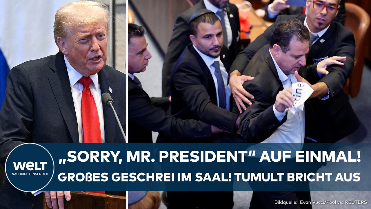 ISRAEL: Bei Trump-Rede! Auf einmal großes Geschrei! Abgeordnete sorgen für Tumult in der Knesset