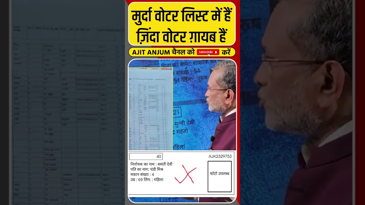 'SIR' की ड्राफ्ट लिस्ट में मुर्दा वोटर्स के नाम, जिंदा वोटर गायब. सवालों में ड्राफ्ट लिस्ट