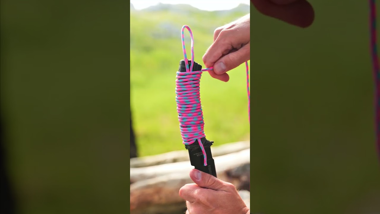 Transform your knife—subscribe @pepperell.crafts for this paracord idea! 🔪