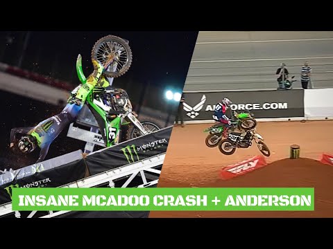 Mcadoo INSANE CRASH // Anderson Midair crash // Roczen Win Atlanta 2