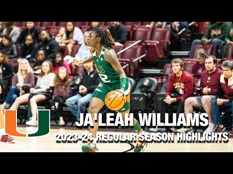 Ja’Leah Williams 2023-24 Regular Season Highlights | Miami Guard