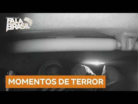 Flagrante: câmera de dentro de carro de aplicativo grava momento em que motorista é assaltado