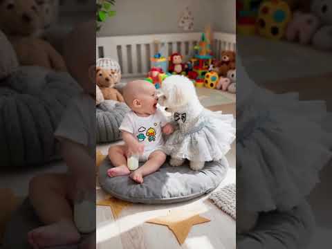 Adorable Baby and Cute Pets | Pomeranian & Bichon | Early Learning for Kids | Too Cute to Handle! 🐶💖