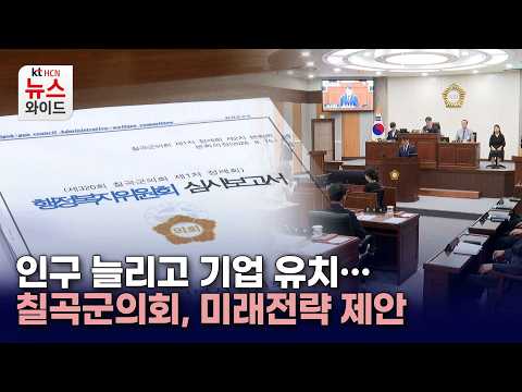 인구 늘리고 기업 유치…<strong>칠곡군의회</strong>, 미래전략 제안