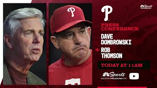 Phillies end of season press conference with Dave Dombrowski & Rob Thomson | Today at 11am