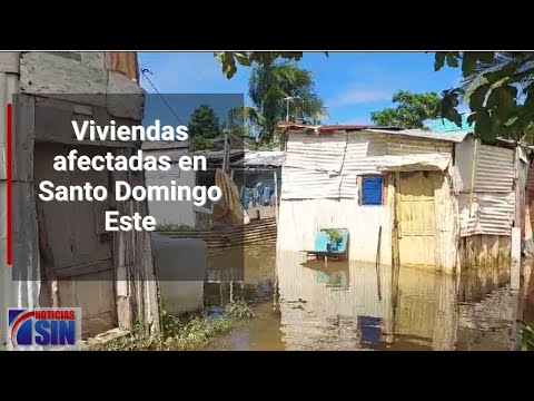 Viviendas afectadas en Santo Domingo Este