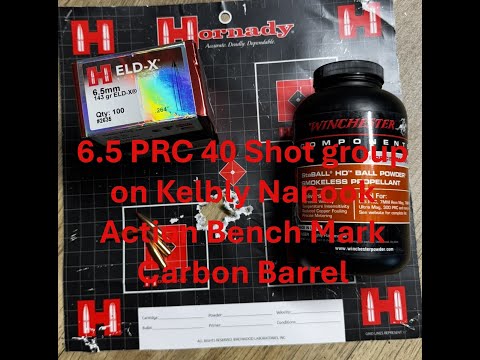 6.5 PRC 40 Shot Group with Hornady 143 ELD-X