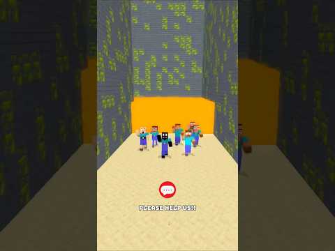 HELP Herobrine And His Friends To Escape From The Lava #friendship #shorts #trending #anime