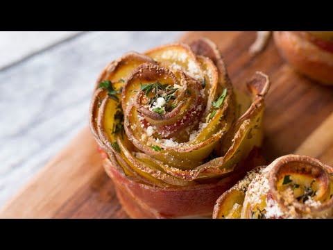 Bacon-Wrapped Potato Roses