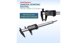 Pratinjau video produk Taffware Jangka Sorong Digital Vernier Caliper with LCD Screen - JIGO-150