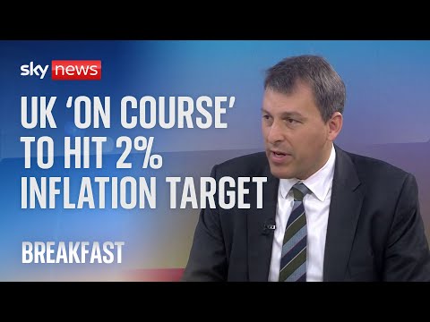 UK 'on course to hit inflation target' minister claims