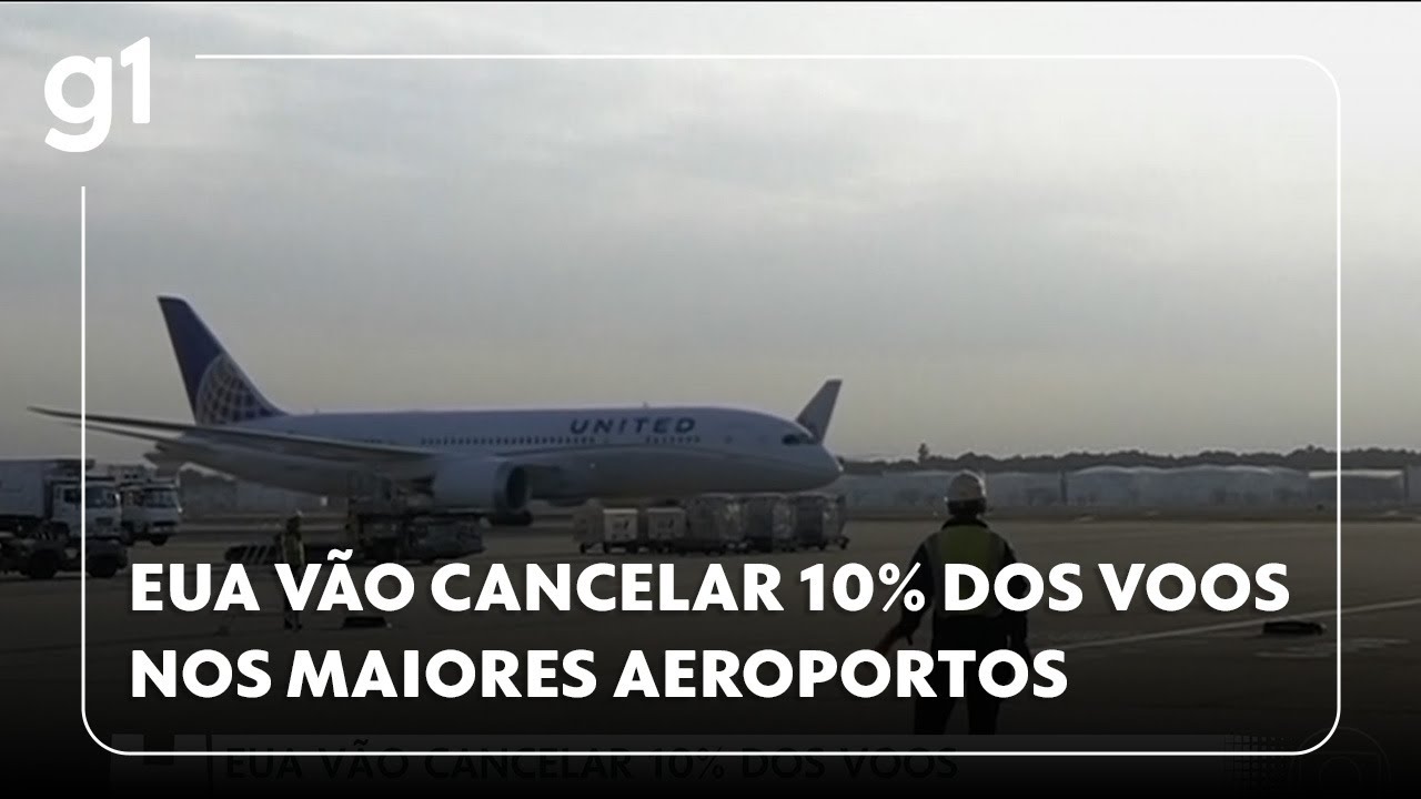 Jornal Hoje EUA vão cancelar 10 dos voos nos maiores aeroportos do país por causa do shutdown TV Online Jornal Hoje EUA vão cancelar 10 dos voos nos maiores aeroportos do país por causa do shutdown