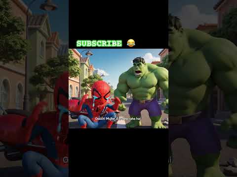 funn scane #youtubeshorts #funnycartoo #animatedcartoon #viral #hulk #spiderman #trending #aivideo