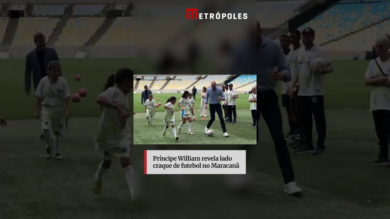 Príncipe William revela lado craque de futebol no Maracanã