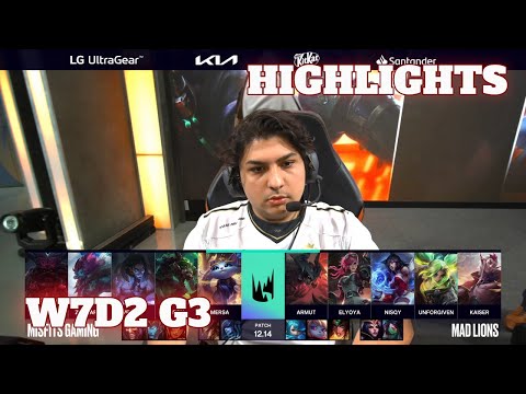 MSF vs MAD - Highlights | Week 7 Day 2 S12 LEC Summer 2022 | Misfits vs Mad Lions W7D2