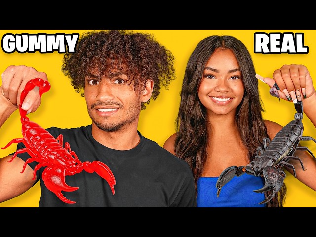 Eating GUMMY Vs REAL Food Challenge!