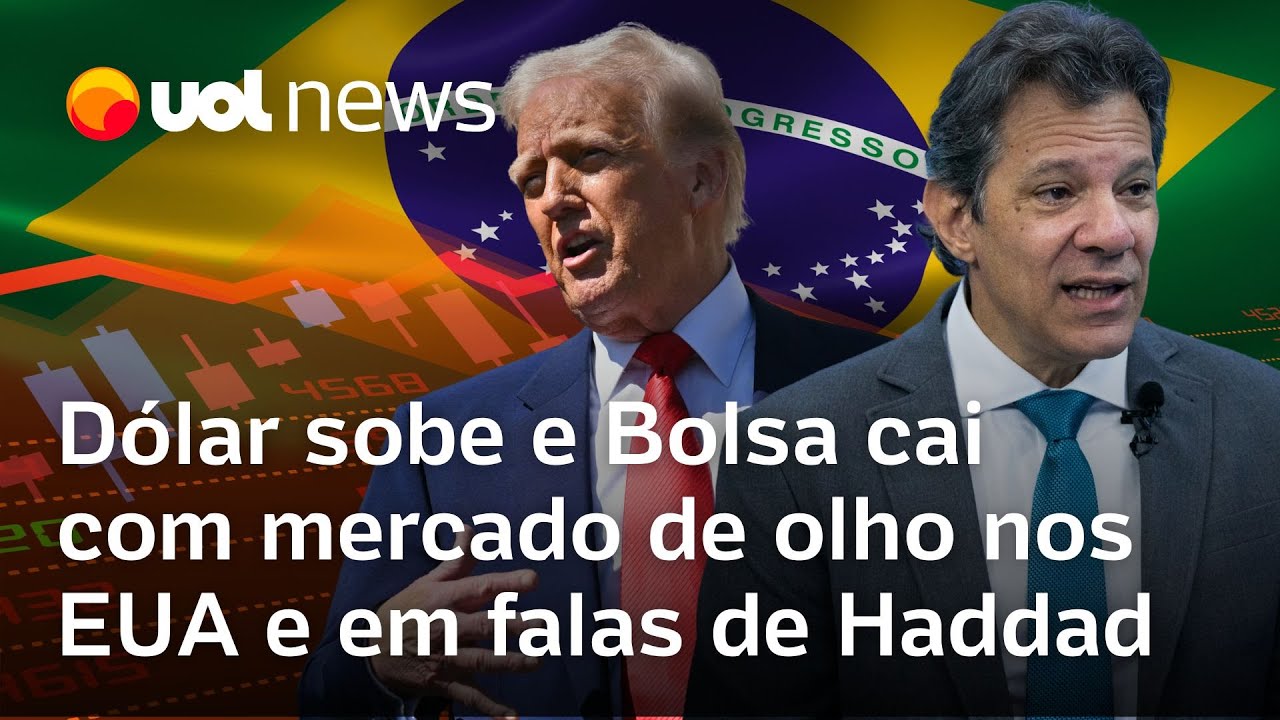 Dólar sobe e Bolsa cai com incertezas do ‘shutdown’ e falas de Haddad sobre acordo com EUA e IOF